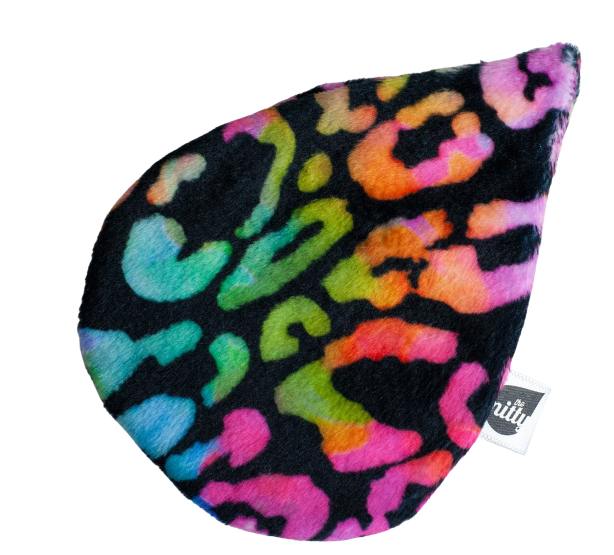 90s Makeup Mitty neon multicolor leopard print face cleansing mitt