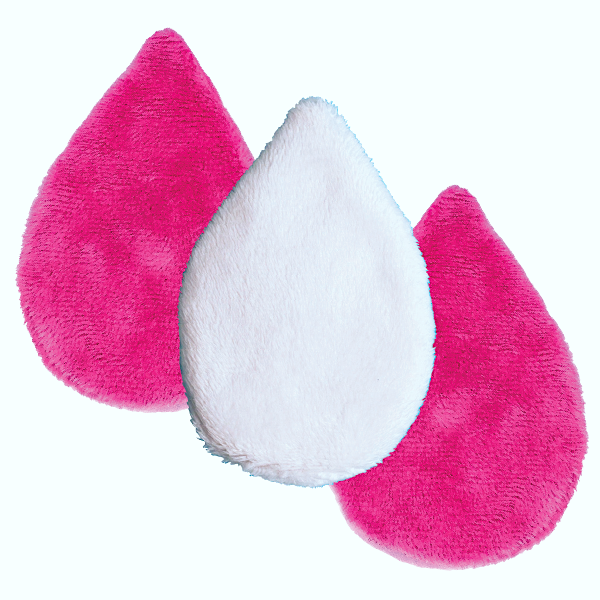 The Mitty Mini 3-Piece Gift Set of Reusable Cleansing Cloths in White and Pink