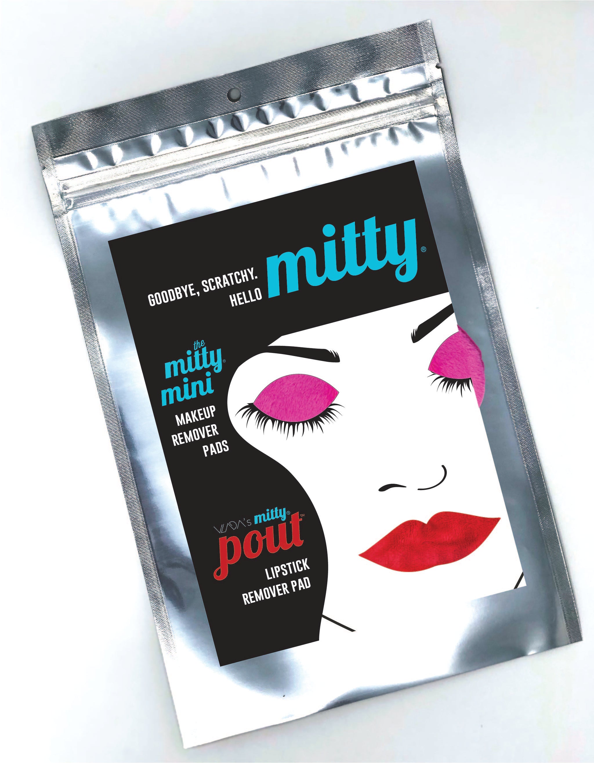 The Mitty Mini/Vlada's Mitty Pout 3-Piece Set of Ultra-Gentle, Reusable Makeup Removers